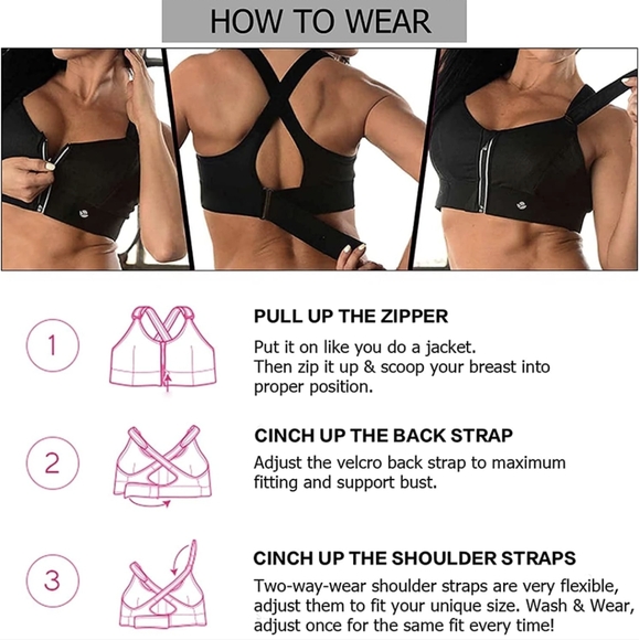 Yianna. Damen Sport Bra. Size Medium. - Picture 4 of 9